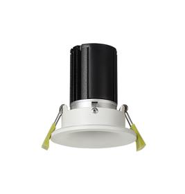 DM201527  Bruve 12 Tridonic powered 12W 4000K 1200lm 12° LED Engine,350mA , CRI>90 LED Engine Matt White Fixed Round Recessed Downlight, Inner Glass cover, IP65